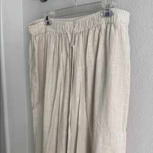 Vince Camuto Cream Elastic Waist Pants